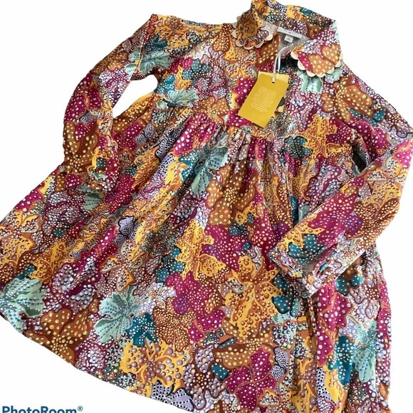 KIKA VARGAS x Target Women's Anemone Floral Mini Dress Pink Blue Gold NWT Sz XS - Picture 2 of 4